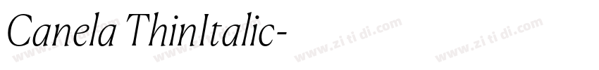 Canela ThinItalic字体转换